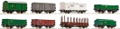 ROCO 67147 Zestaw 8 wagonów towarowych Ep.III SNCB