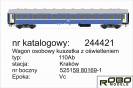 ROBO 244421 Wagon kuszetka 110Ab PKP Ep.Vc St. Kraków zo oświetleniem LED