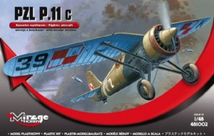 MIRAGE HOBBY 481002 PZL P.11 c SAMOLOT MYŚLIWSKI (WERSJA Z BOMBAMI)