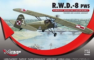 MIRAGE HOBBY 485002 R.W.D.-8 PWS SAMOLOT SZKOLNO-ŁĄCZNIKOWY