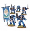 Space Marine Reclusiam Command Squad - 6 models + transporter