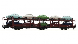 ROCO 76458 Wagon łamany z transportem samochodów DB Ep.IV