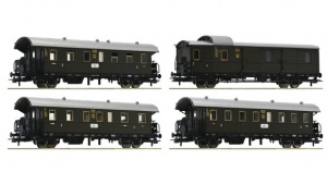 ROCO 74102 Zestaw 4 wagony pociąg osobowy DRG Ep.II