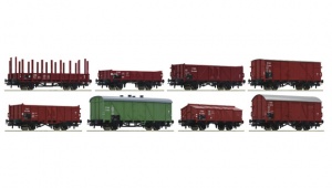 ROCO 44001 Zestaw 8-wagonów towarowych CSD Ep.III