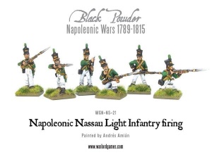 WARLORD WGN-NS-21 Napoleonic Nassau Light Infantry Firing