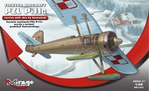 MIRAGE HOBBY 481101 Samolot mysliwski PZL P-11c wersja z nartami produkcj Szomańskiego