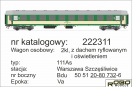 ROBO 222311 Wagon osobowy 111As PKP Ep.Va St. Warszawa z oświetleniem LED