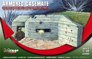 MIRAGE HOBBY 354005 ARMORED CASEMATE ŻELBETONOWY SCHRON BOJOWY NA JEDEN CKM (TYP 3)