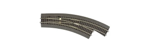 ROCO 42573 zwrotnica prawa łukowa BWr3/4 Roco Line tor na podtorzu gumowym