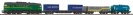 PIKO 97940 Zestaw Startowy towarowy SZD M62 Diesel Gagarin tory na nasypie