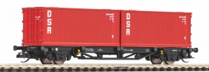 PIKO 47727 wagon platforma z kontenerami 2 x 20 DRS DR Ep.IV