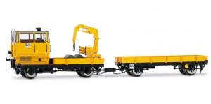 Rivarossi HR2912 Drezyna z dźwigiem i wagonem KLV53 DB Ep.IV-V