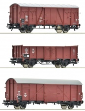 ROCO 6600273 Zestaw 3 wagony towarowe PKP Ep.III