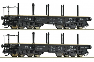 ROCO 6680034 zestaw 2 wagny platformy z klonicami DRG ep.II skala TT