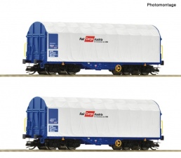 ROCO 6680007 Zestaw 2 wagony plandekowe QBB Ep.VI skala TT