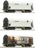 ROCO 6680023 Zestaw 3 wagony plandekowe CAPTRAIN Ep.VI skala TT