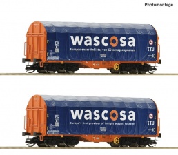 ROCO 6680006 Zestaw 2 wagony plandekowe WASCOSA VI skala TT