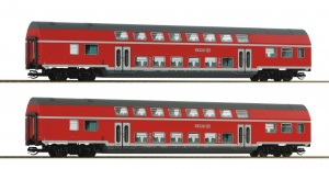 ROCO 6280009 zestaw 2 wagony piętrowe DB AG Ep.VI skala TT