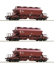 ROCO 6680018 zestaw 3 wagony towarowe samowyładowcze DR ep.IV skala TT